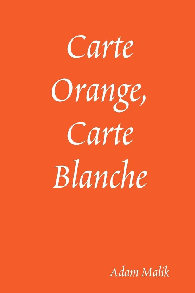 Carte Orange Carte Blanche