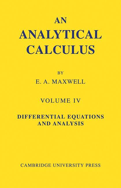 An Analytical Calculus