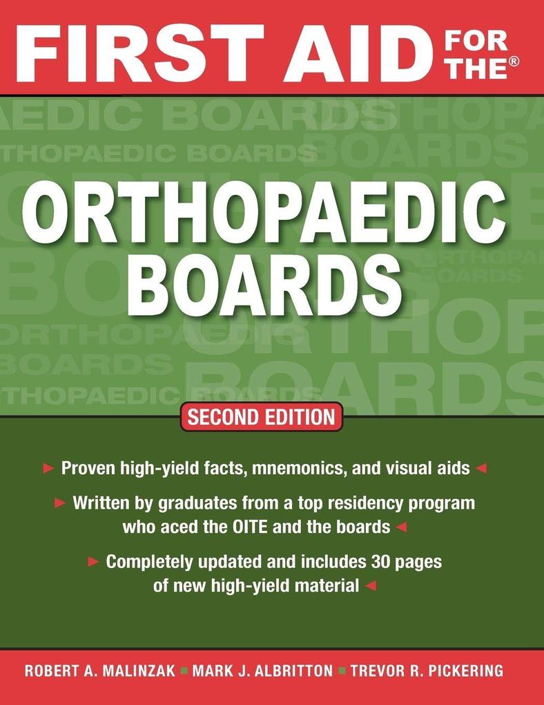 First Aid for the Orthopaedic Boards
