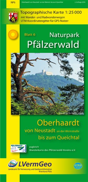 Naturpark Pfälzerwald /Oberhaardt von Neustadt an der Weinstraße bis zum Queichtal: Naturparkkarte 1:25 000 mit Wander- und Radwanderwegen: Oberhaardt ... Rheinland-Pfalz 1:15000 /1:25000)