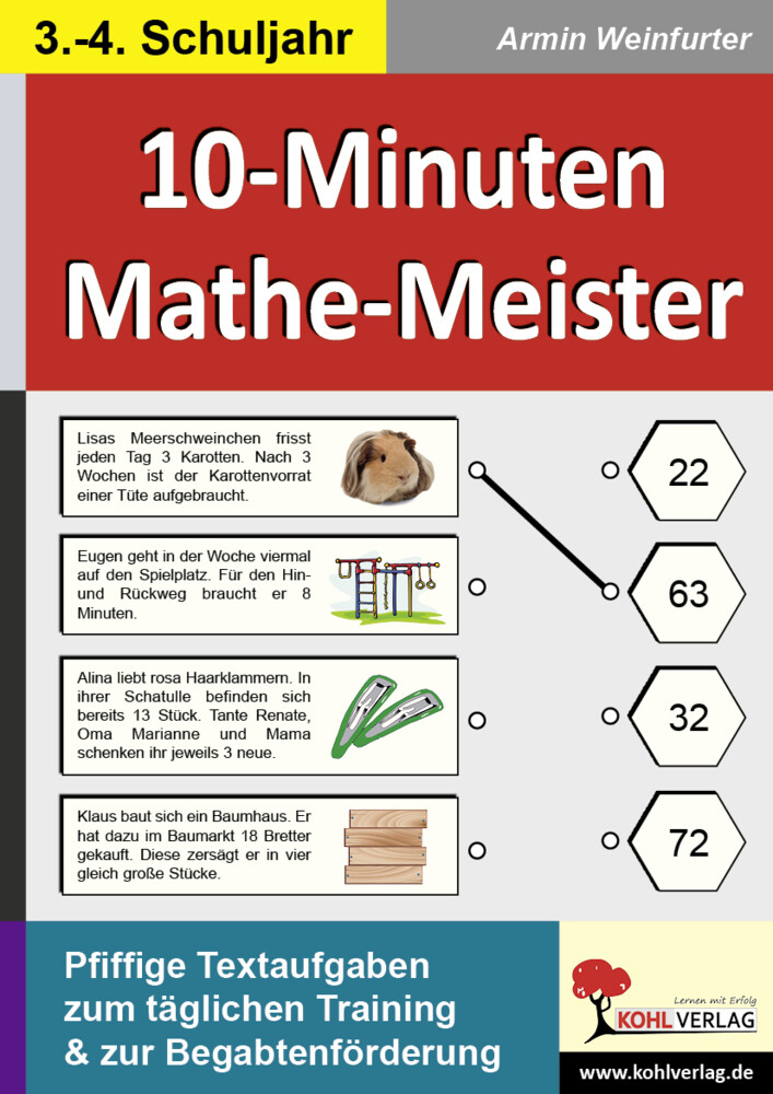 10-Minuten-Mathe-Meister 3.-4. Schuljahr - Armin Weinfurter