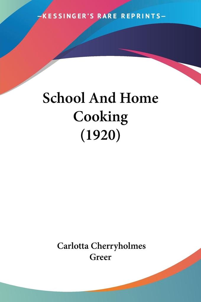 School And Home Cooking (1920)