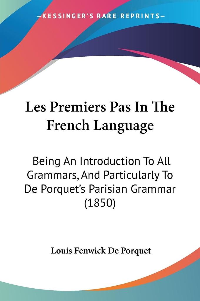 Les Premiers Pas In The French Language