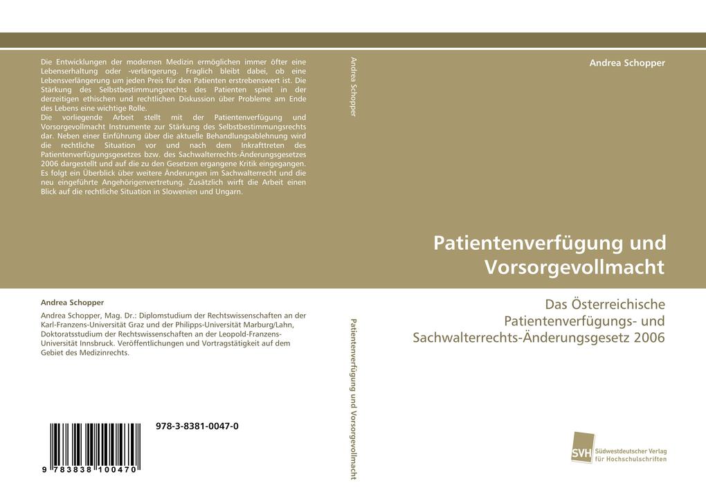 Patientenverfügung und Vorsorgevollmacht
