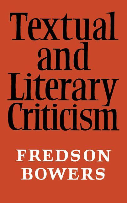 Textual and Literary Criticism