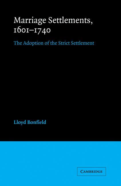 Marriage Settlements 1601 1740