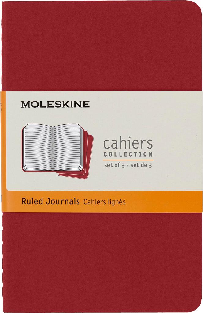 MOLESKINE Notizheft Cahier, P/A6, liniert, Karton, rot