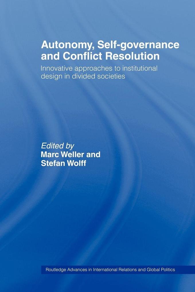 Autonomy Self Governance and Conflict Resolution