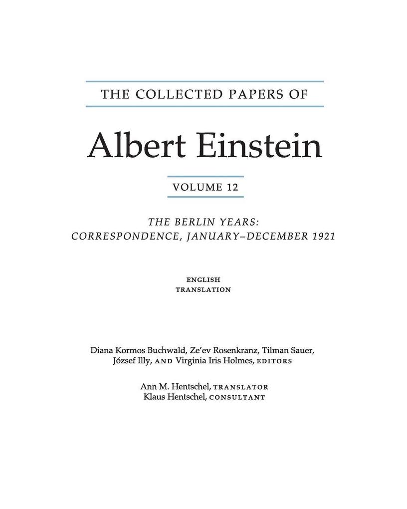 The Collected Papers of Albert Einstein Volume 12 (English)