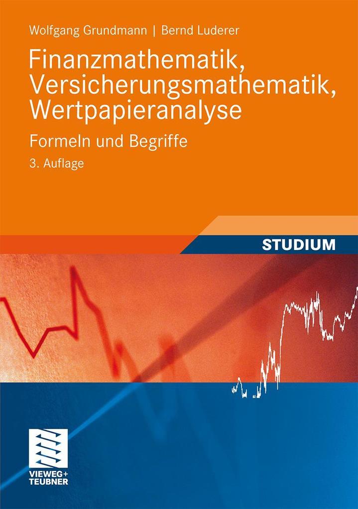 Finanzmathematik Versicherungsmathematik Wertpapieranalyse