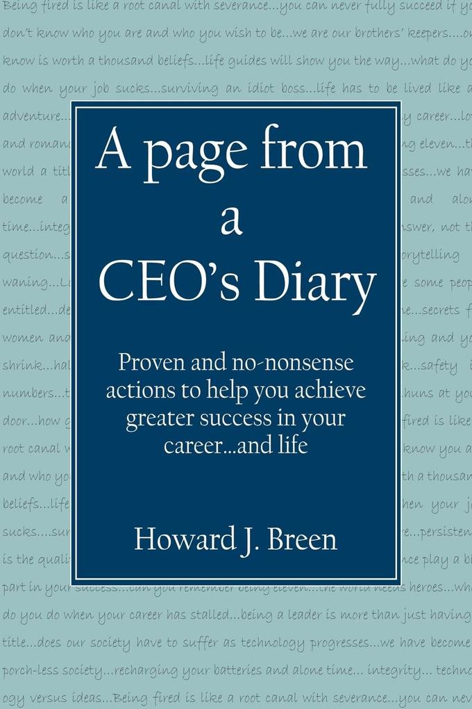 A page from a CEO's Diary