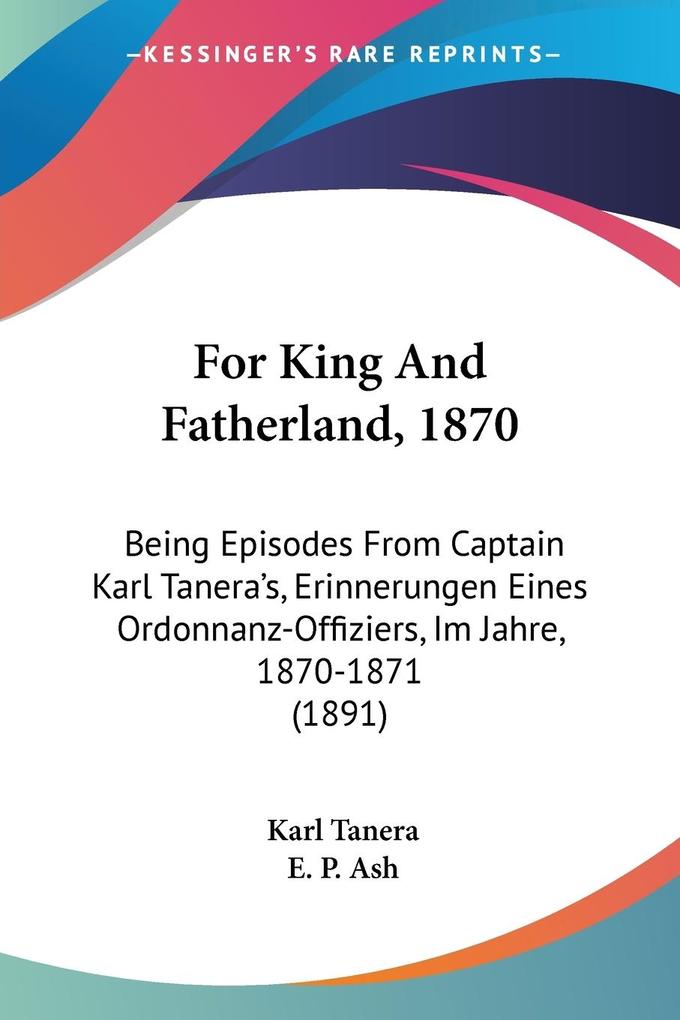 For King And Fatherland 1870