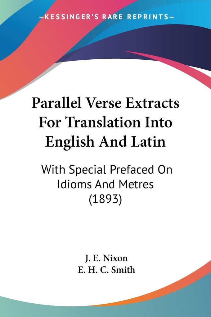 Parallel Verse Extracts For Translation Into English And Latin