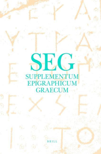 Supplementum Epigraphicum Graecum Volume XXXIV (1984)