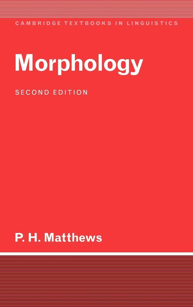 Morphology - Peter H. Matthews