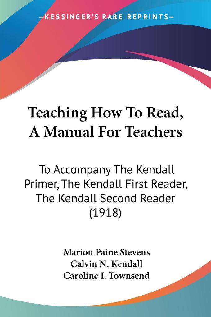 Teaching How To Read A Manual For Teachers