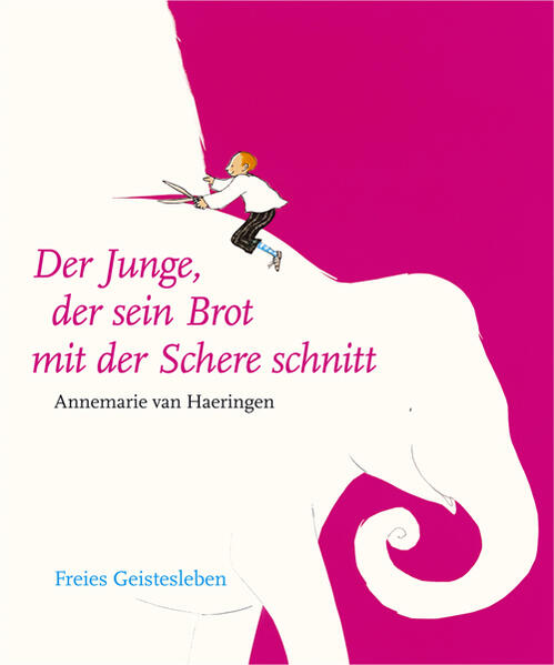 Der Junge der sein Brot mit der Schere schnitt