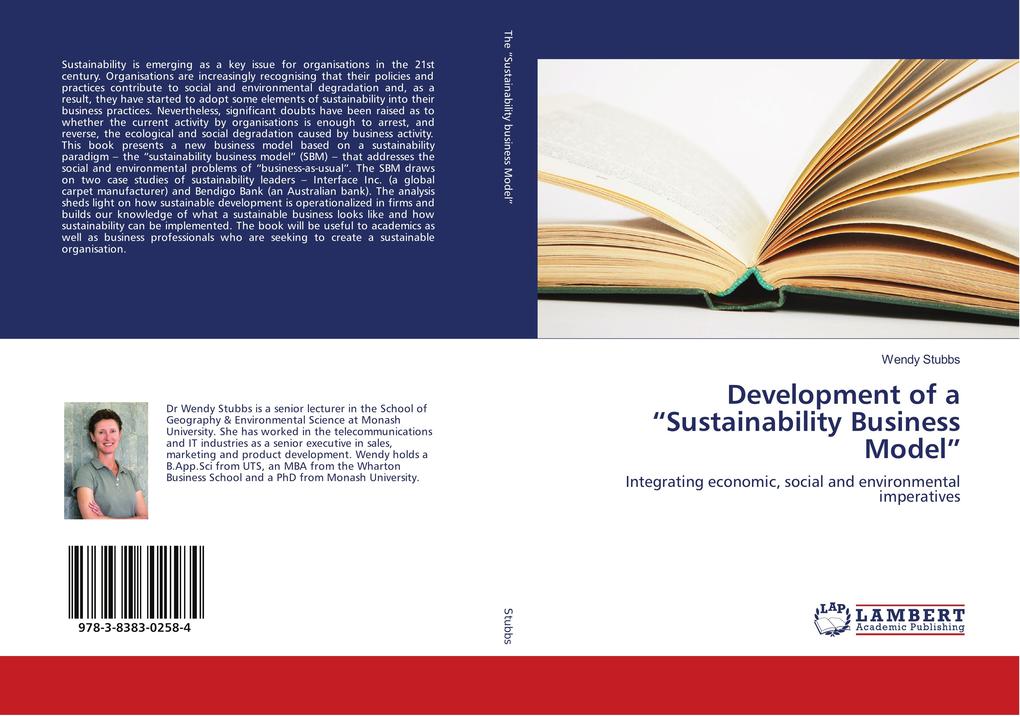 Development of a 'Sustainability Business Model' - Wendy Stubbs