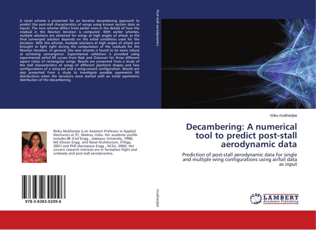 Decambering: A numerical tool to predict post-stall aerodynamic data - rinku mukherjee