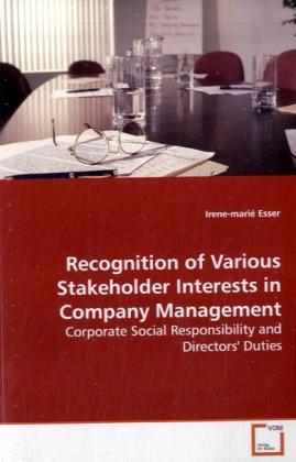 Recognition of Various Stakeholder Interests in Company Management - Irene-marié Esser