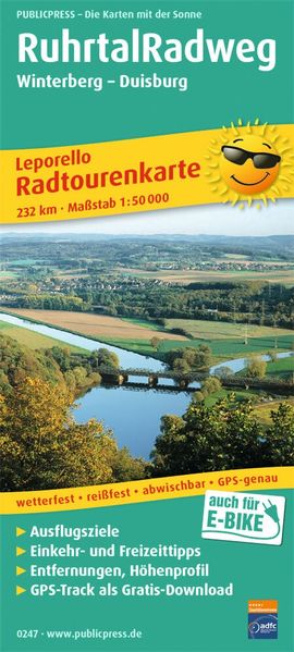 Ruhrtal-Radweg 1 : 50 000