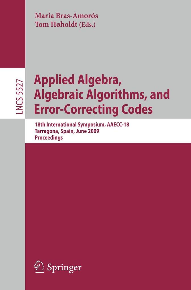 Applied Algebra Algebraic Algorithms and Error-Correcting Codes
