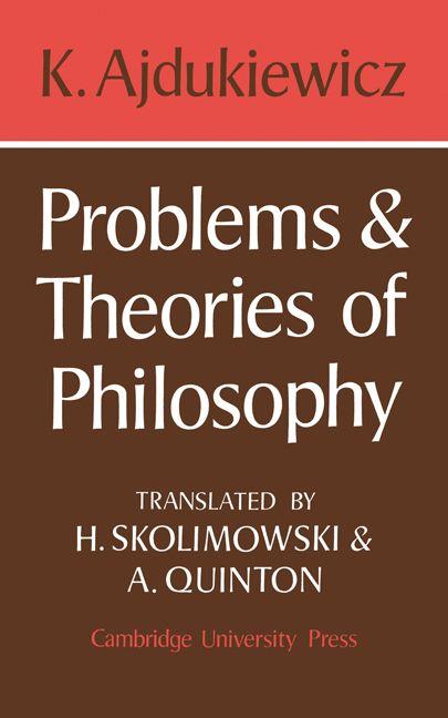 Problems and Theories of Philosophy
