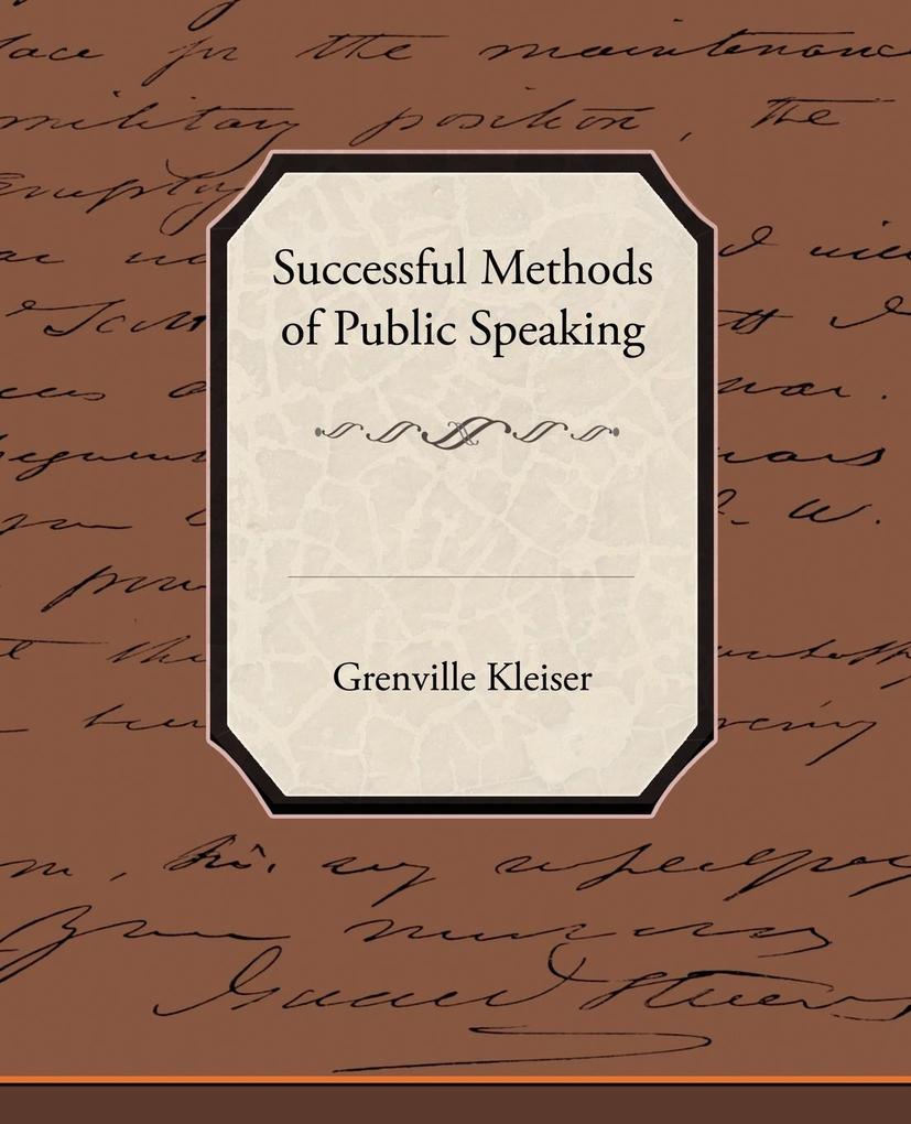 Successful Methods of Public Speaking