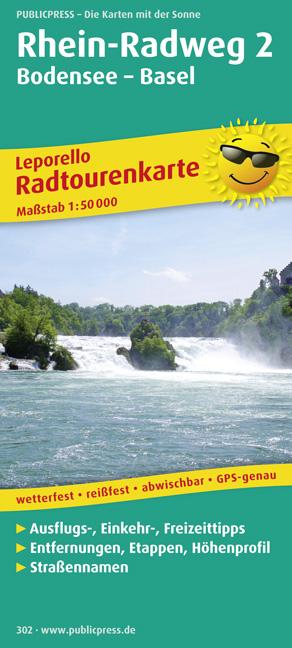 Rhein-Radweg 2 Bodensee - Basel 1 : 50 000
