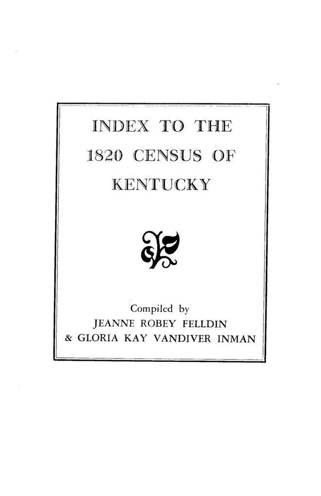 Index to the 1820 Census of Kentucky