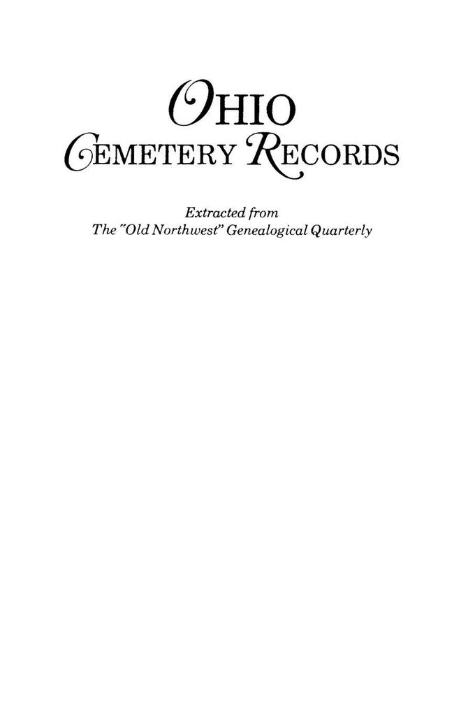 Ohio Cemetery Records