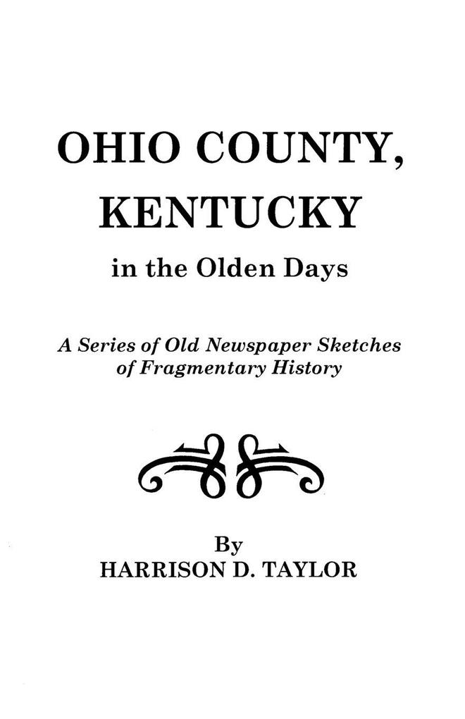 Ohio County Kentucky in the Olden Days