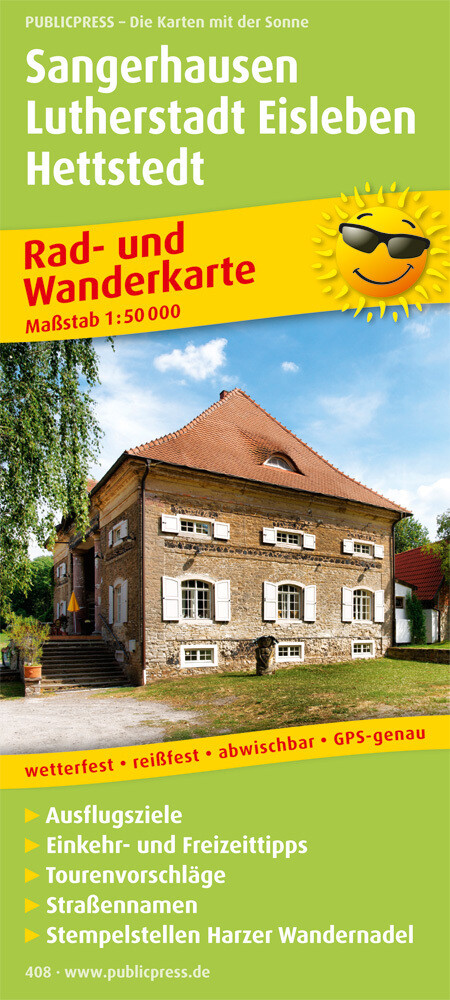 PublicPress Rad- und Wanderkarte Sangerhausen Lutherstadt Eisleben Mansfeld-Südharz