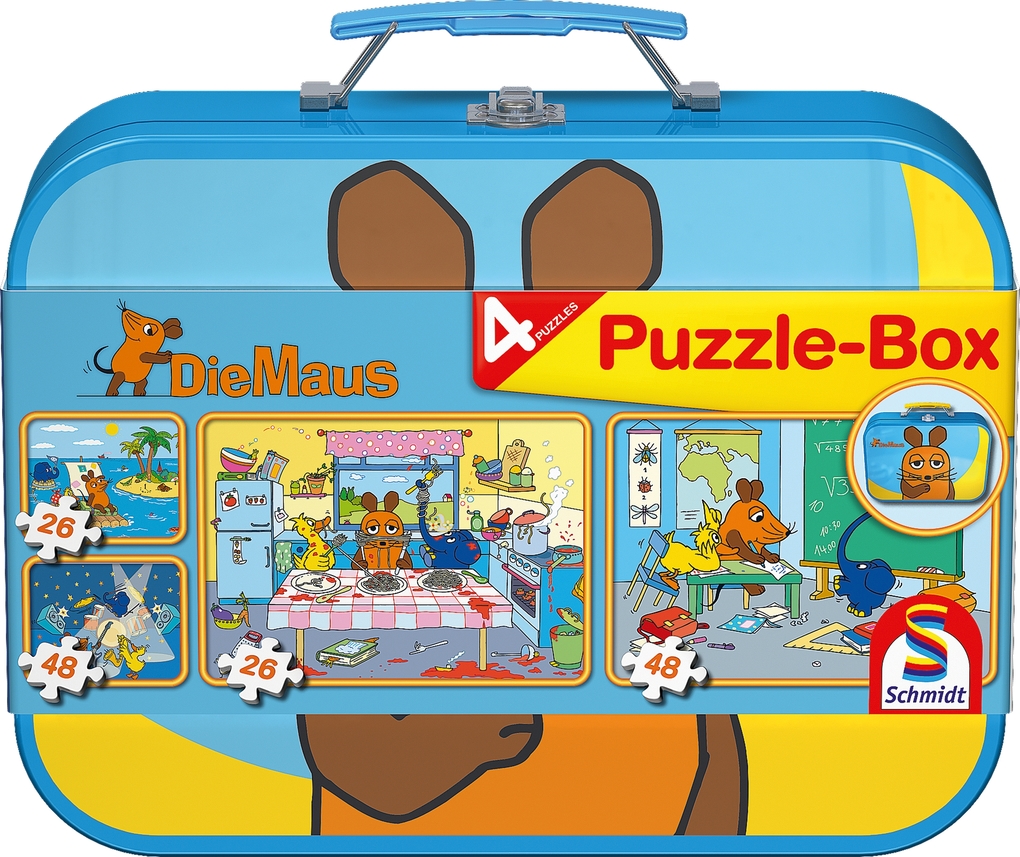 Die Maus. Puzzle-Box 2 x 26 2 x 48 Teile