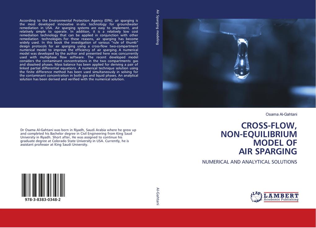 CROSS-FLOW NON-EQUILIBRIUM MODEL OF AIR SPARGING