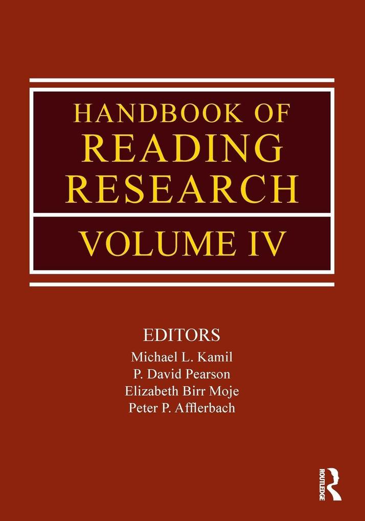 Handbook of Reading Research Volume IV