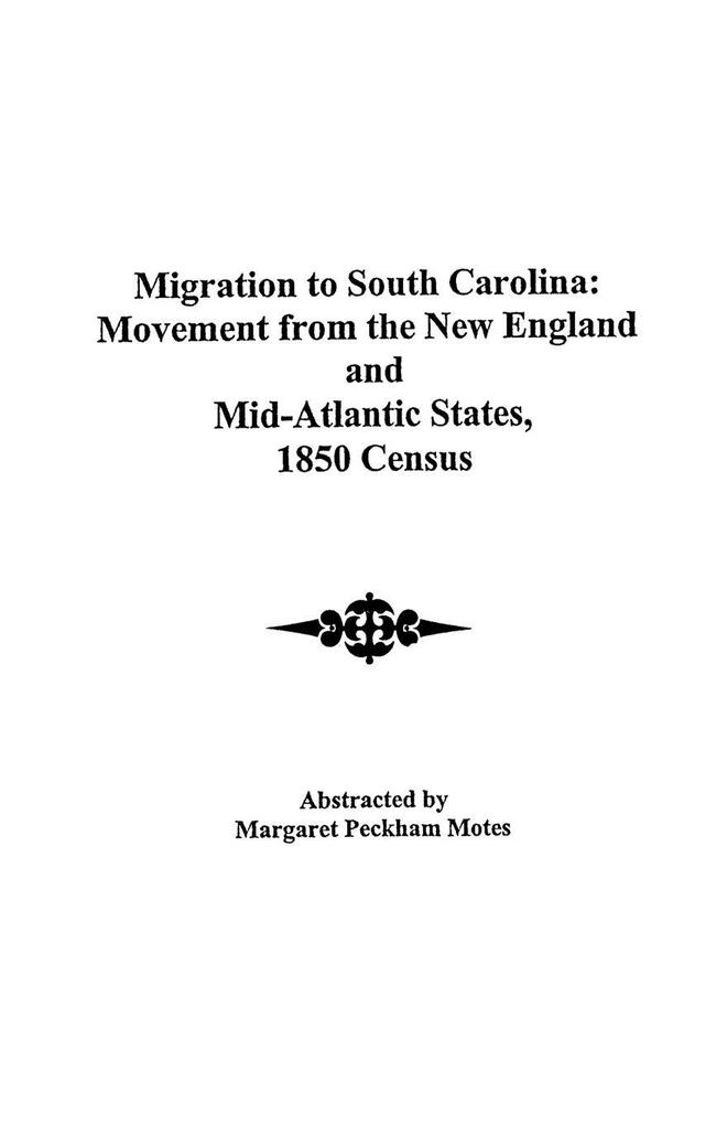 Migration to South Carolina