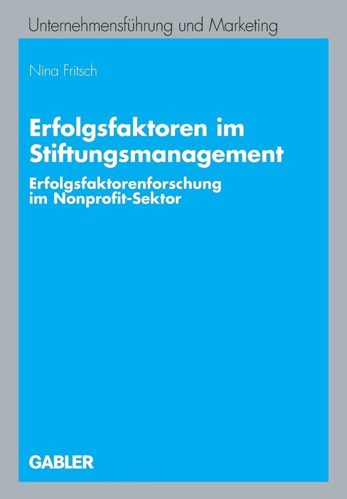 Erfolgsfaktoren im Stiftungsmanagement