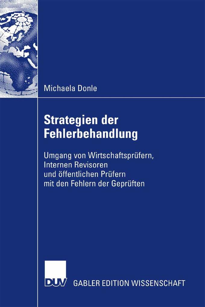 Strategien der Fehlerbehandlung - Michaela Donle