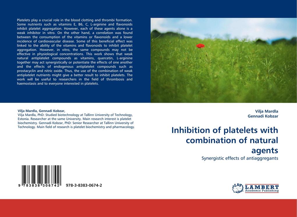 Inhibition of platelets with combination of natural agents