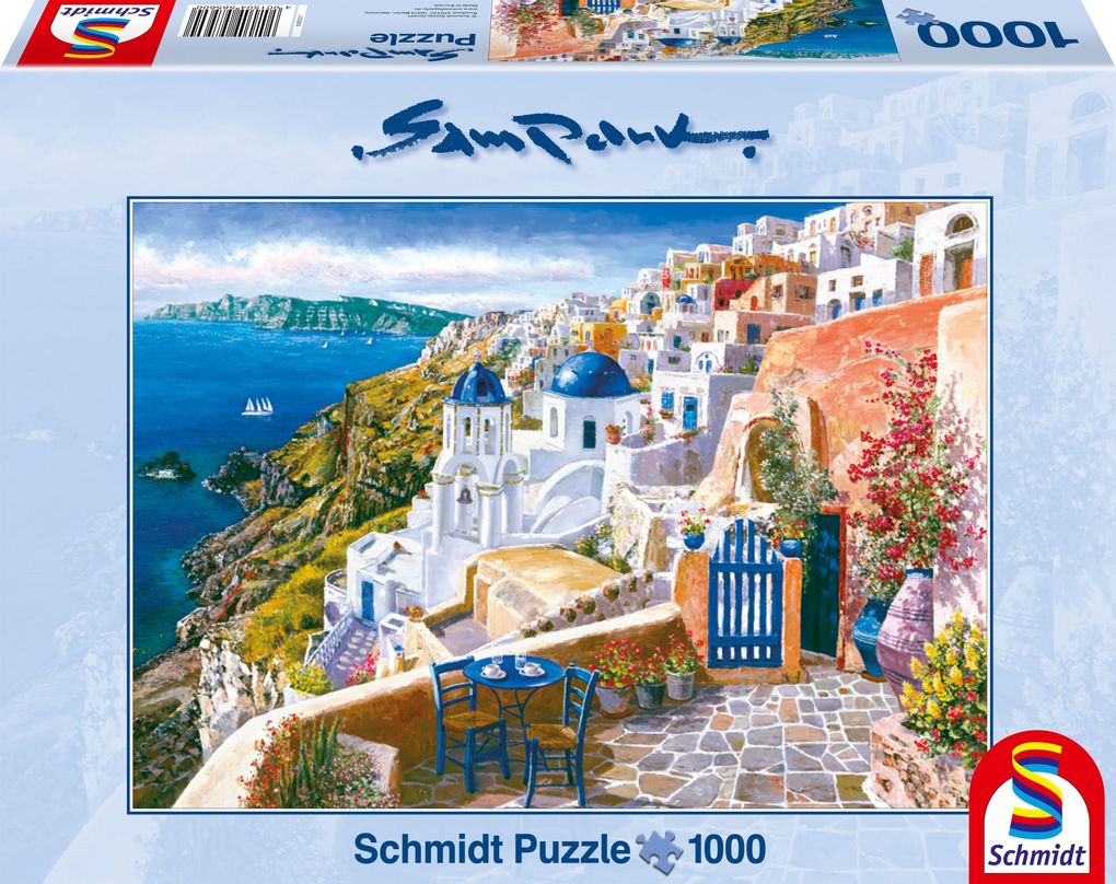 Image of SCHMIDT SPIELE (UE) Blick von Santorin 1.000 Teile Puzzle, Mehrfarbig
