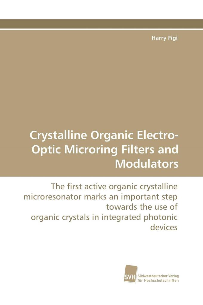 Crystalline Organic Electro-Optic Microring Filters and Modulators