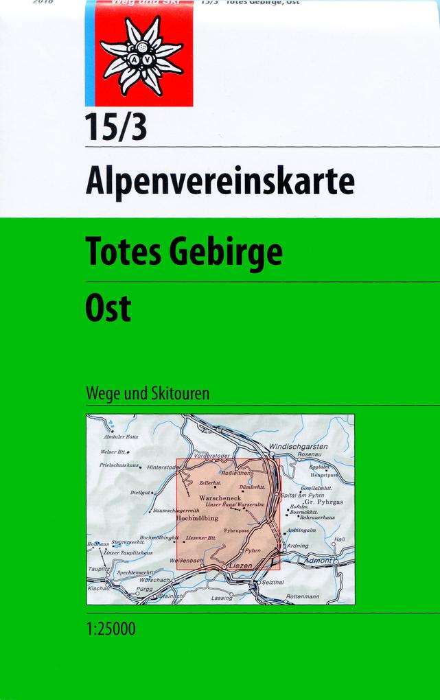 DAV Alpenvereinskarte 15/3 Totes Gebirge Ost 1 : 25 000