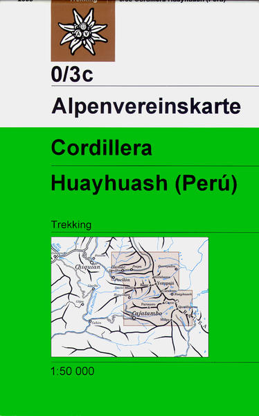 DAV Alpenvereinskarte 0/3C Cordillera Huayhuash Peru 1 : 50 000