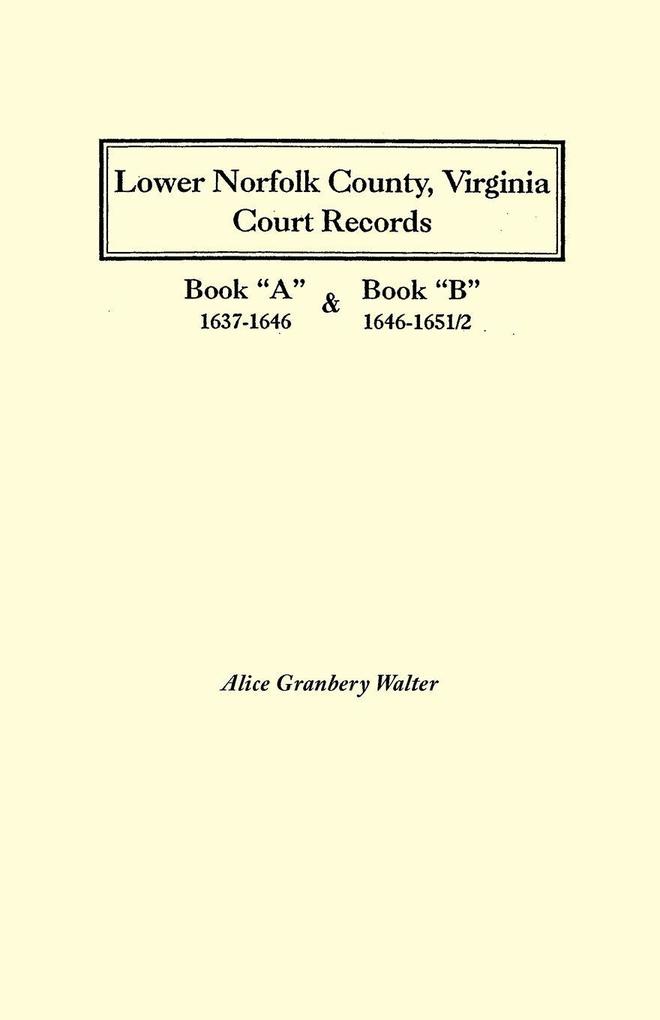 Lower Norfolk County Virginia Court Records