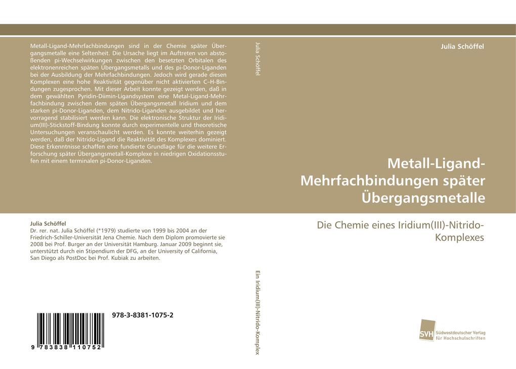 Metall-Ligand-Mehrfachbindungen später Übergangsmetalle
