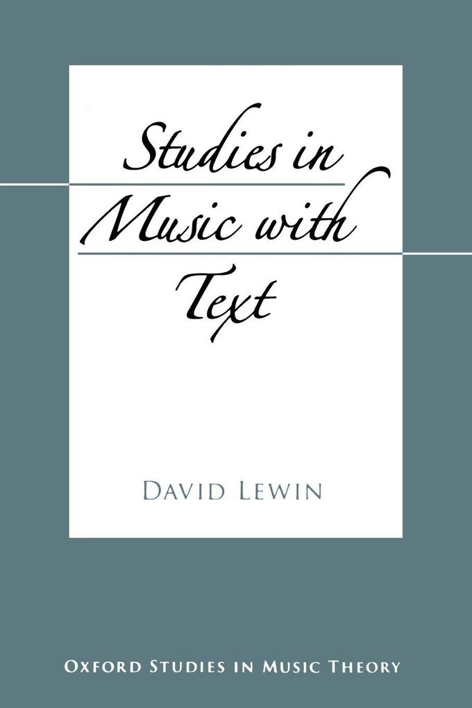 Studies in Music with Text