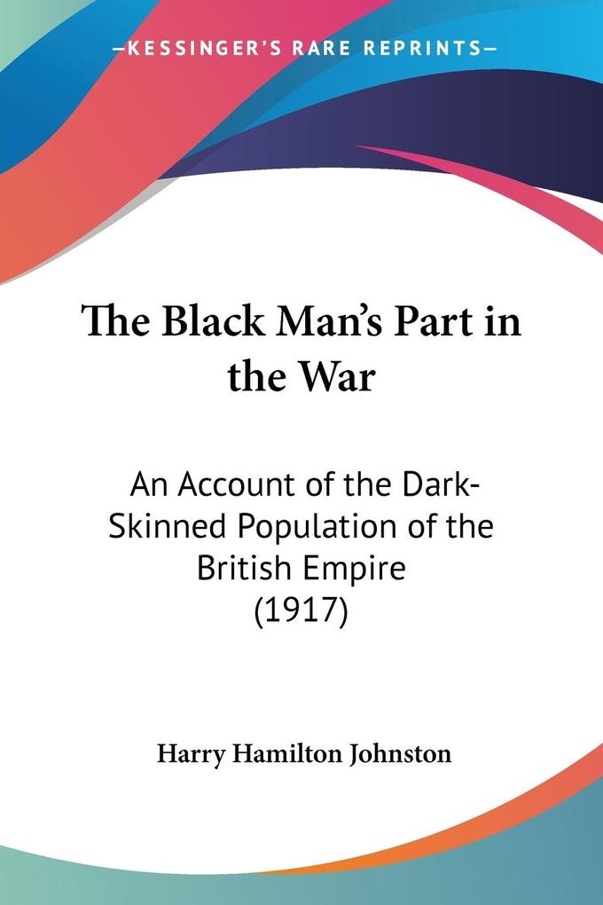 The Black Man‘s Part in the War