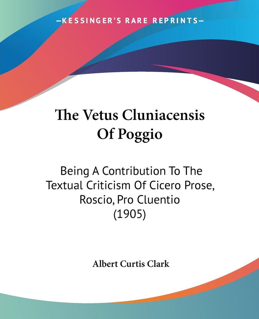 The Vetus Cluniacensis Of Poggio
