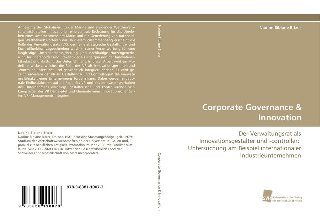 Corporate Governance & Innovation